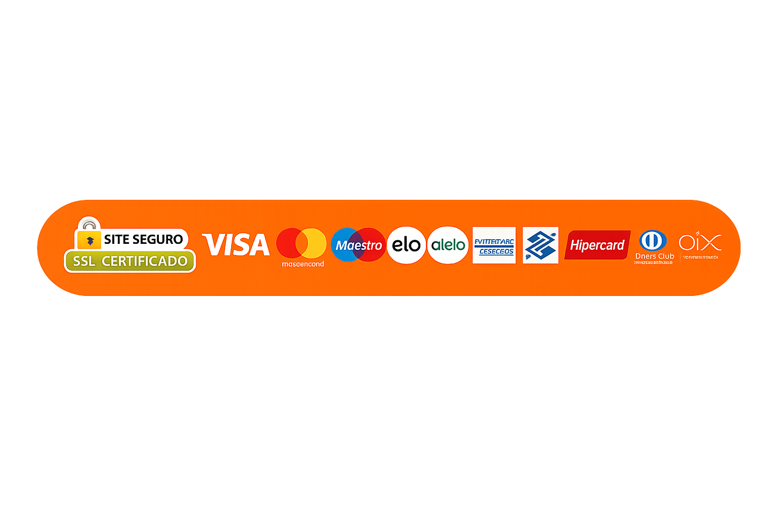Site seguro e formas de pagamento